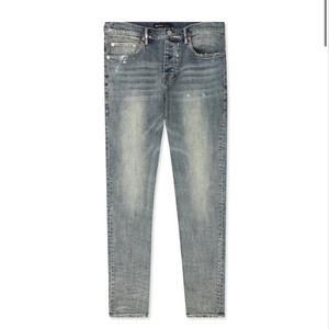 Purple‎ Jeans P001 Metallic Silver Slim Fit Low Rise Jeans - Size 40x34